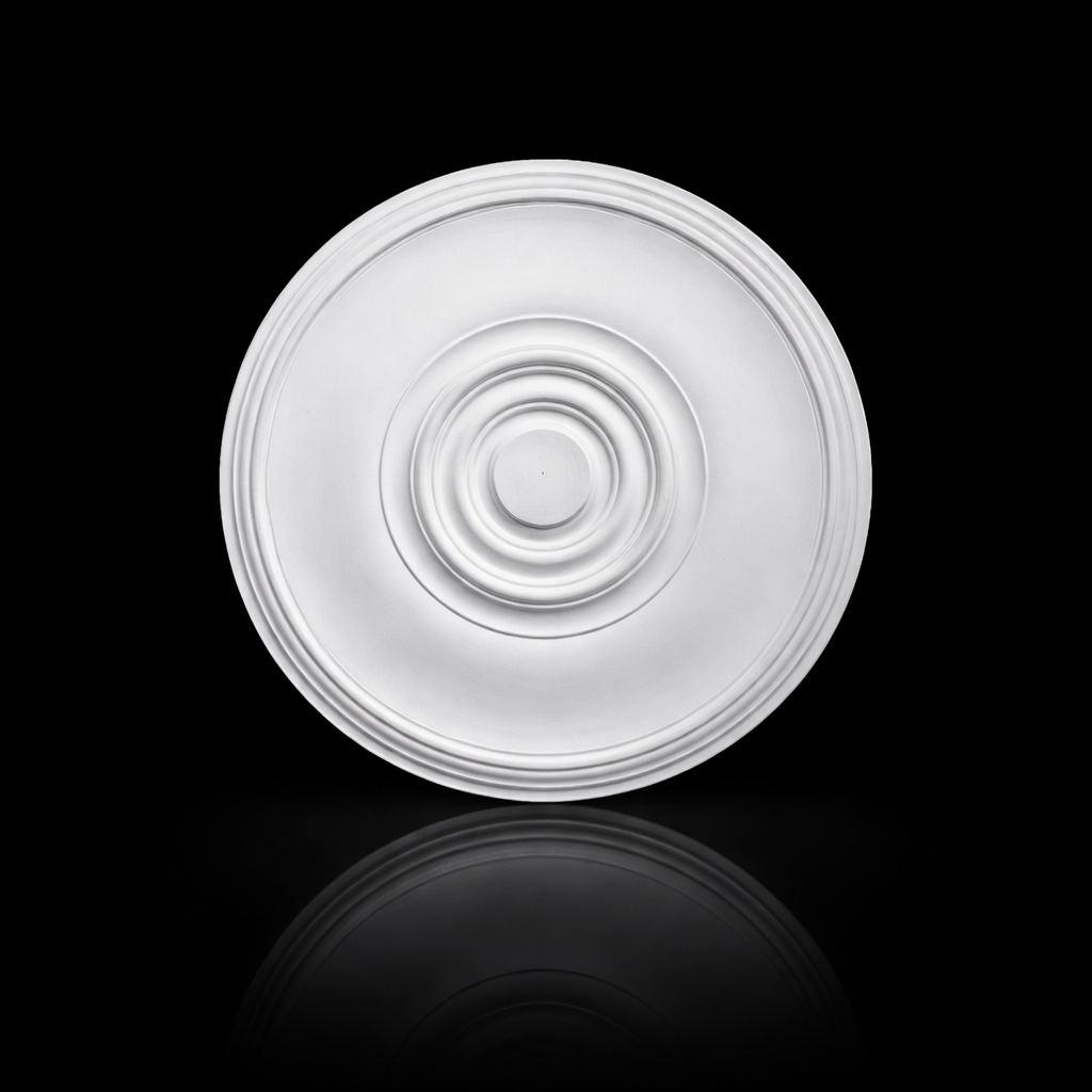 Stuck Rosette R-41 – Moderne Deckenrosette aus Gips Ø 300 mm