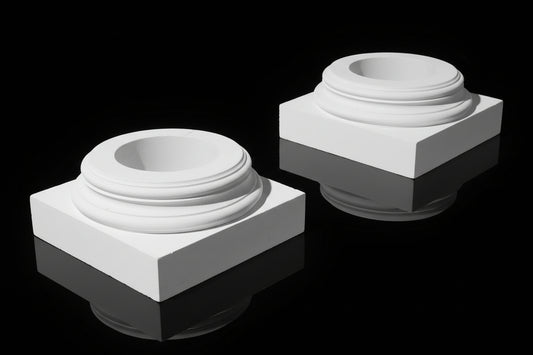 Basis BK3a ½ Säulenbasis Gips Innen Stuck Säule