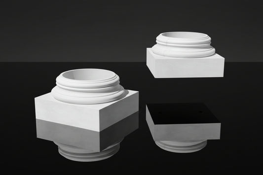 Basis BK2a ½ Säulenbasis Gips Innen Stuck Säule