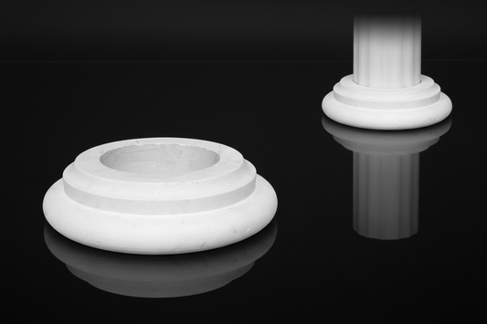 Basis BK2b ½ Säulenbasis Gips Innen Stuck Säule