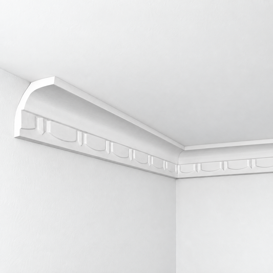 Stuckleiste C-05 – Deckenleiste aus Gips 75x80 mm
