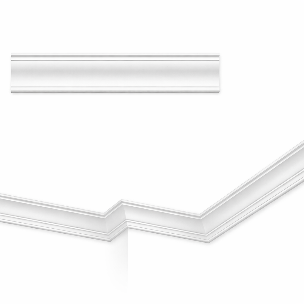 Stuckleiste C-24 – Deckenleiste aus Gips 85x60 mm
