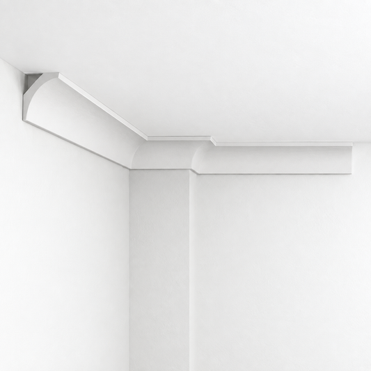 Stuckleiste C-25 – Deckenleiste aus Gips 75x75 mm