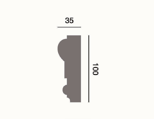 Fassadenleiste L-28 A 100x35 Fassadenprofil