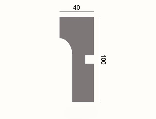 Fassadenleiste L-31 A 100x40 Fassadenprofil
