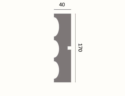 Fassadenleiste L-42 A 170x40 Fassadenprofil
