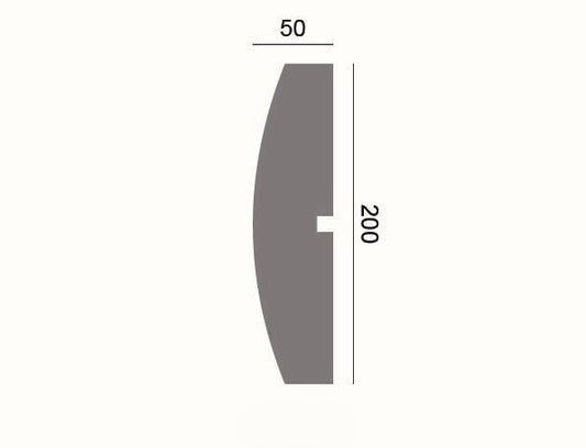 Fassadenleiste L-21 A 200x50 A Fassadenprofil Sockelleiste