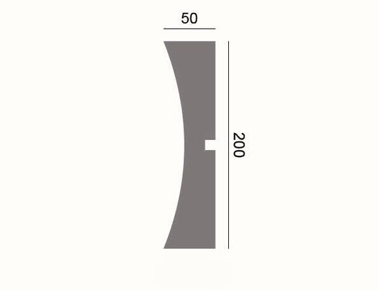 Fassadenleiste L-22 A 200x50 Fassadenprofil Sockelleiste