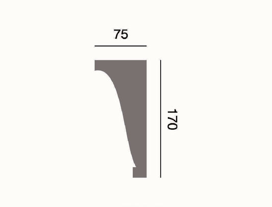 Fassadenleiste L-44 A 170x75 Fassadenprofil