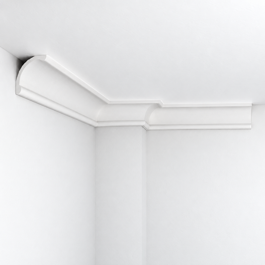 Stuckleiste P-06 – Deckenleiste aus Gips 90x90 mm