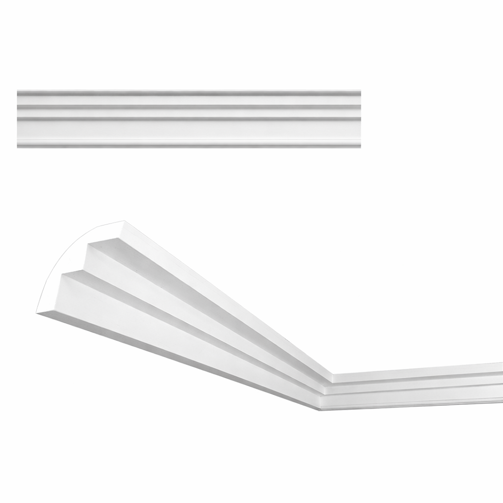Stuckleiste C-17 – Deckenleiste aus Gips 55x55 mm