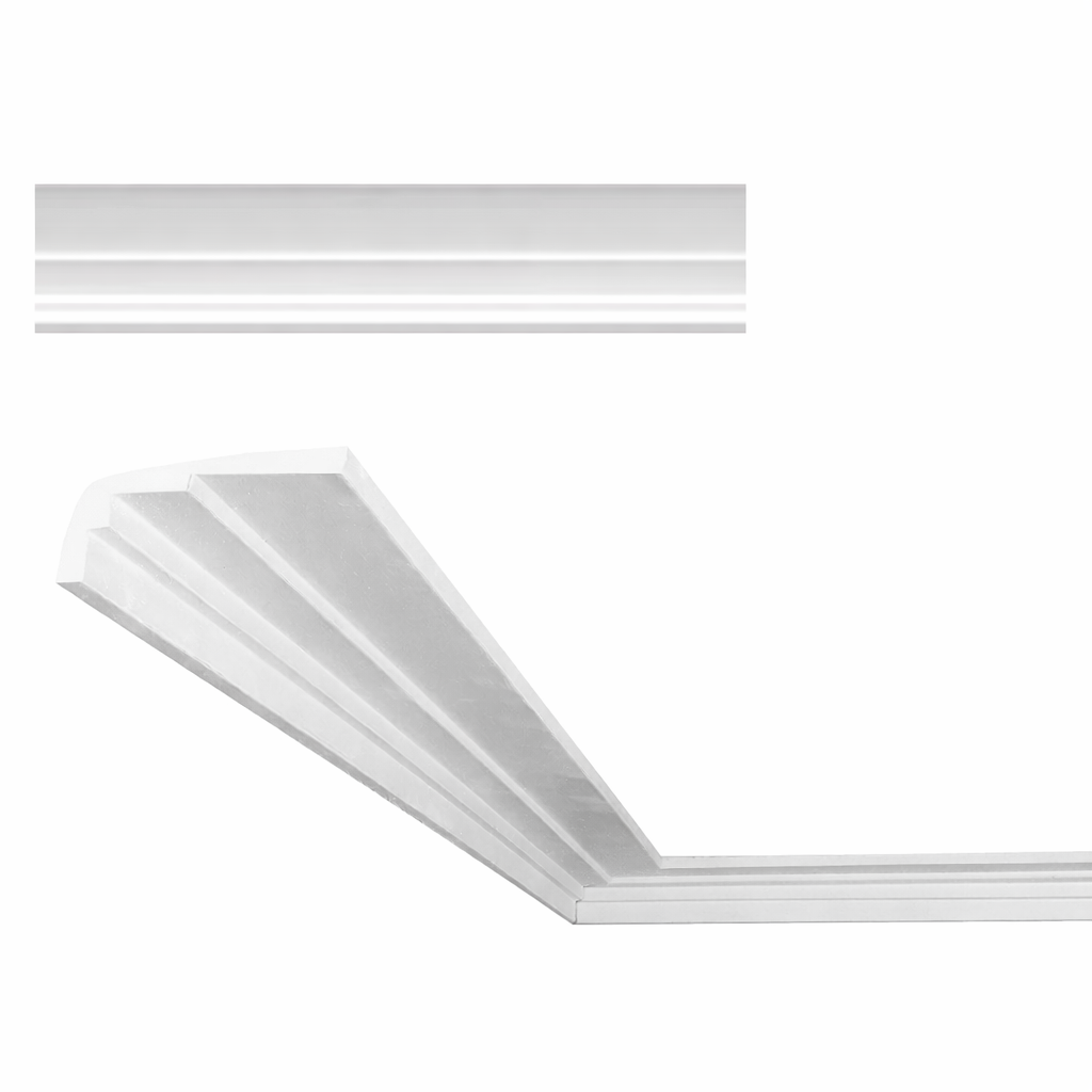 Stuckleiste C-07 – Deckenleiste aus Gips 110x50 mm