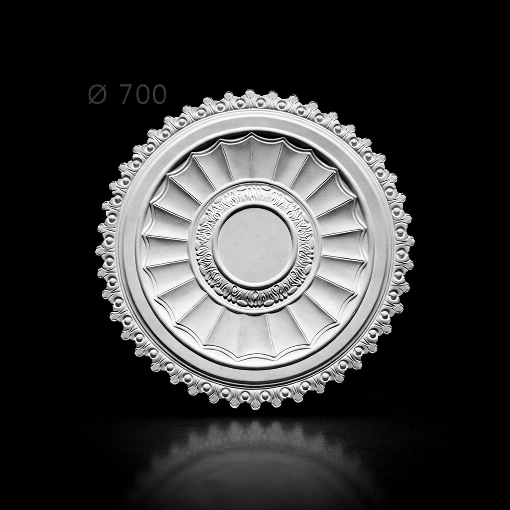 Stuck Rosette R-0 – Deckenrosette aus Gips Ø 700 mm