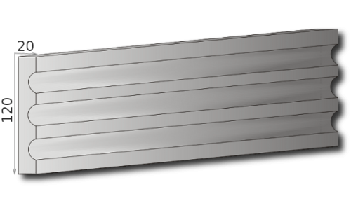 Fassadenleiste L-15 A 120x20 Fassadenprofil