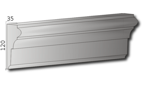 Fassadenleiste L-17 A 120x35 Fassadenprofil