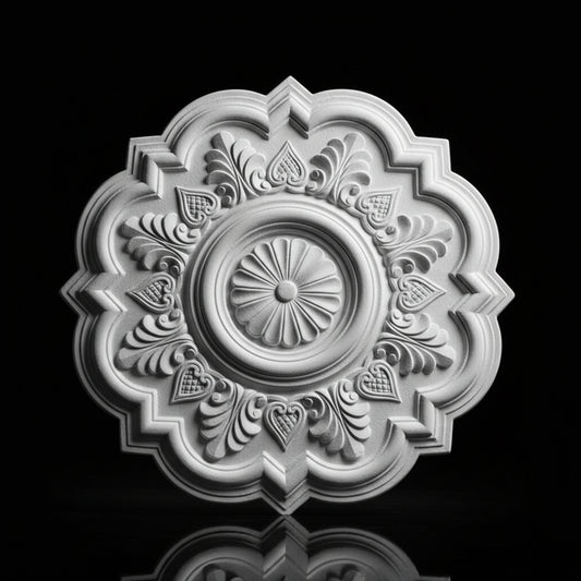 Stuck Rosette R-35 – Deckenrosette aus Gips Ø 530 mm