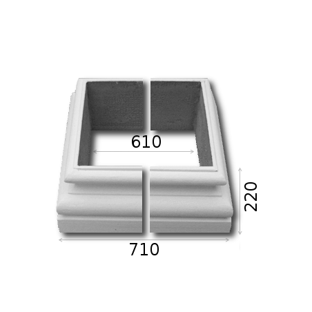 Kopf/Basis EKB A 60x60 B ½