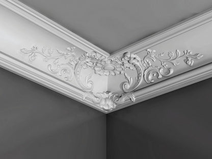 Stuckleiste C-41 C Grandezza – Gehrungsleiste aus Gips 170x178 mm