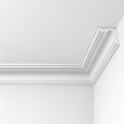 Stuckleiste C-01 – Deckenleiste aus Gips 95x75 mm