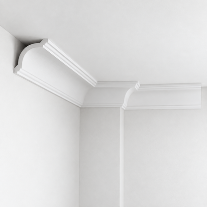 Stuckleiste C-04 – Deckenleiste aus Gips 117x92 mm