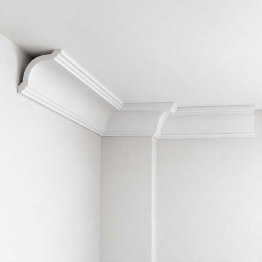 Stuckleiste C-04 – Deckenleiste aus Gips 117x92 mm