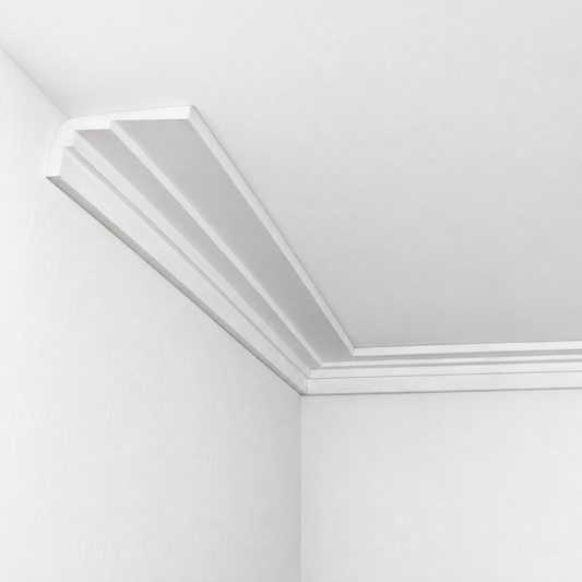 Stuckleiste C-07 – Deckenleiste aus Gips 110x50 mm