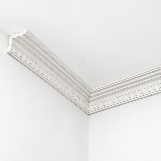 Stuckleiste C-08 – Deckenleiste aus Gips 83x79 mm
