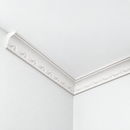 Stuckleiste C-10 – Deckenleiste aus Gips 90x80 mm