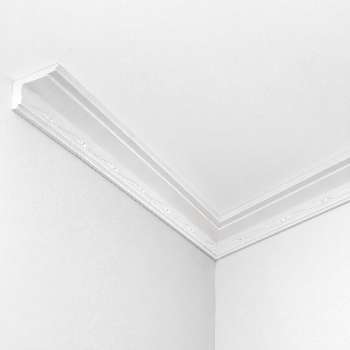 Stuckleiste C-11 – Deckenleiste aus Gips 80x58 mm