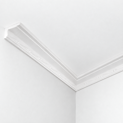Stuckleiste C-11 – Deckenleiste aus Gips 80x58 mm