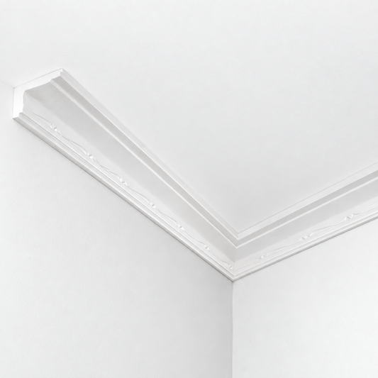 Stuckleiste C-11 – Deckenleiste aus Gips 80x58 mm