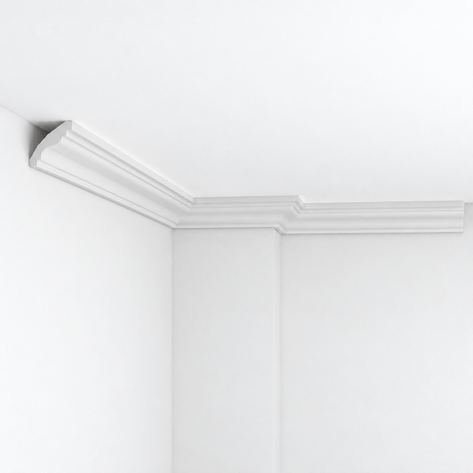 Stuckleiste CE-910 – Deckenleiste aus Gips 65x55 mm
