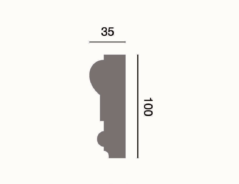 Fassadenleiste L-28 A 100x35 Fassadenprofil