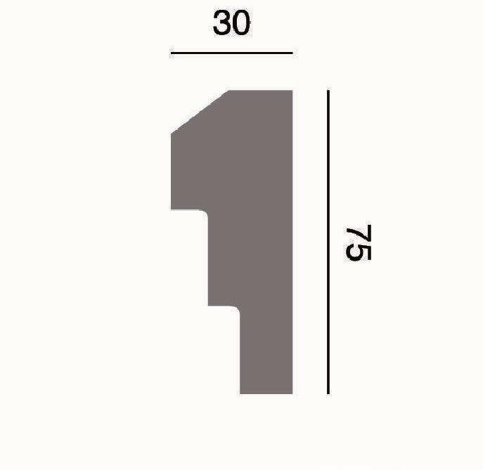 Fassadenleiste L-29 A 75x30 Fassadenprofil