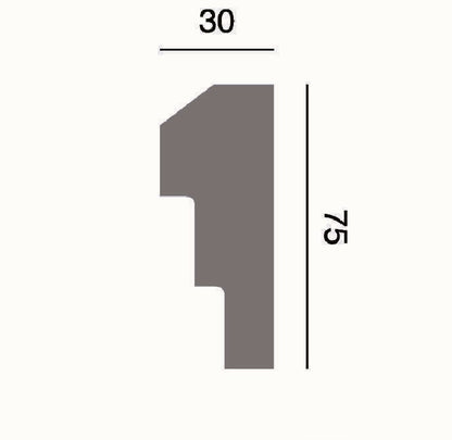 Fassadenleiste L-29 A 75x30 Fassadenprofil