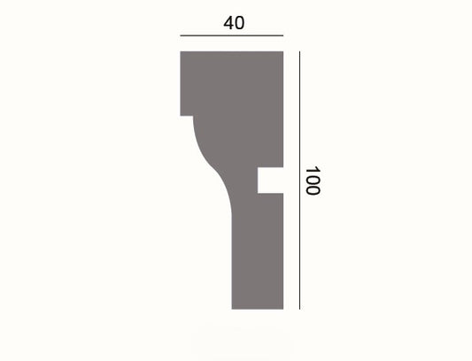 Fassadenleiste L-32 A 100x40 Fassadenprofil