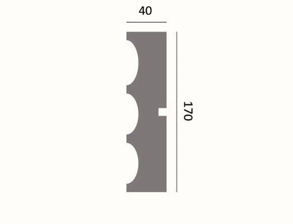 Fassadenleiste L-42 A 170x40 Fassadenprofil