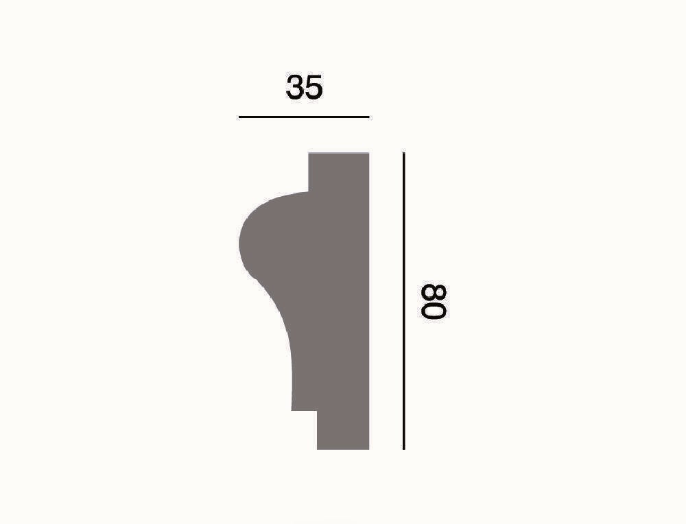 Fassadenleiste L-46 A 80x35 Fassadenprofil