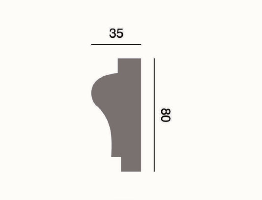 Fassadenleiste L-46 A 80x35 Fassadenprofil