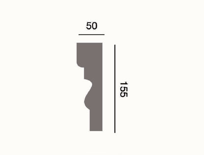 Fassadenleiste L-51 A 155x50 Fassadenprofil