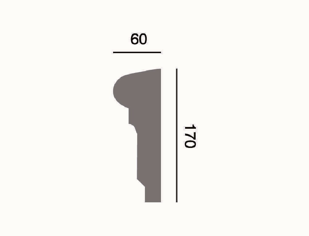 Fassadenleiste L-55 A 170x60 Fassadenprofil