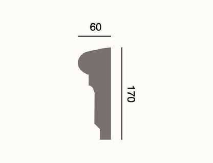 Fassadenleiste L-55 A 170x60 Fassadenprofil