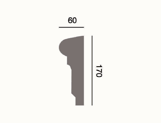 Fassadenleiste L-55 A 170x60 Fassadenprofil