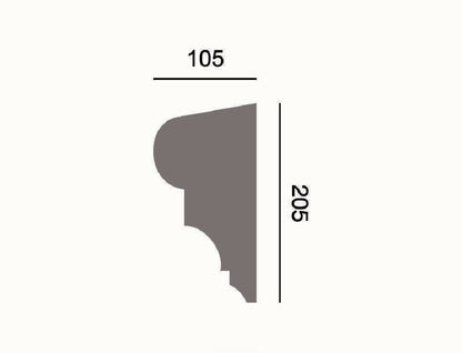 Fassadenleiste L-57 A 205x105 Fassadenprofil