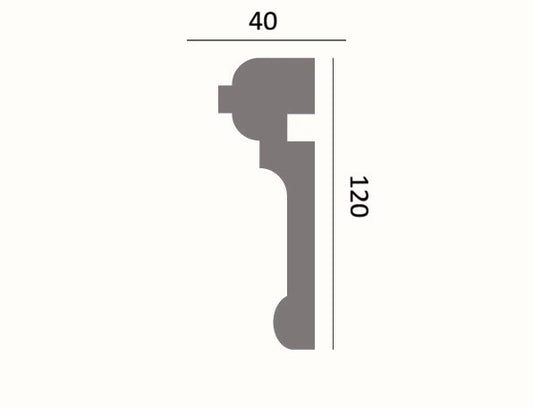 Fassadenleiste L-58 A 120x40 Fassadenprofil