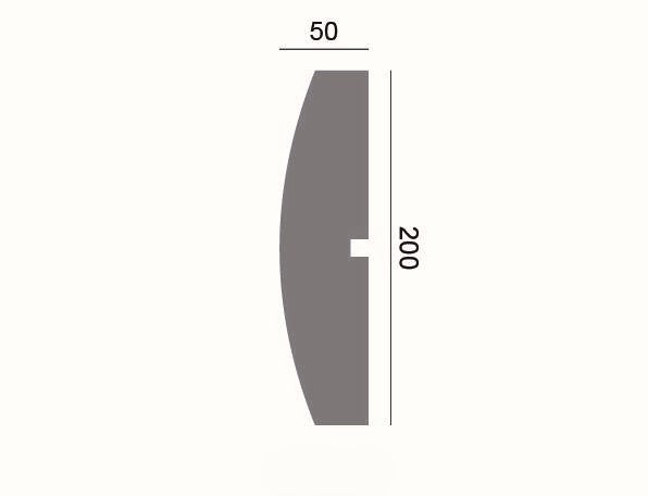 Fassadenleiste L-21 A 200x50 A Fassadenprofil Sockelleiste