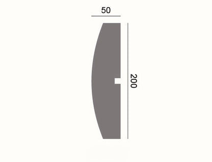 Fassadenleiste L-21 A 200x50 A Fassadenprofil Sockelleiste