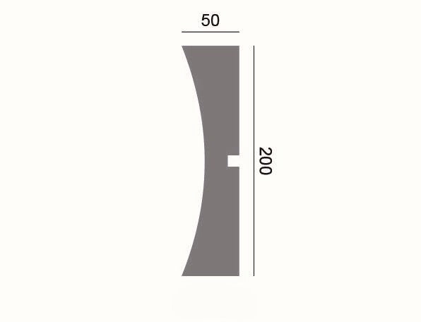 Fassadenleiste L-22 A 200x50 Fassadenprofil Sockelleiste