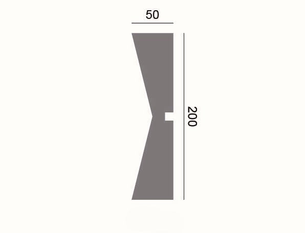 Fassadenleiste L-23 A 200x50 Fassadenprofil Sockelleiste