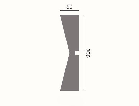 Fassadenleiste L-23 A 200x50 Fassadenprofil Sockelleiste